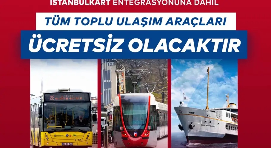 6 Ekim’de Toplu Ulaşım Ücretsiz
