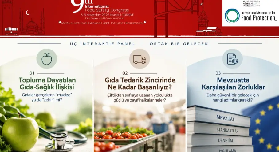 9. Uluslararası Gıda Güvenliği Kongresi İstanbul’da Düzenlenecek