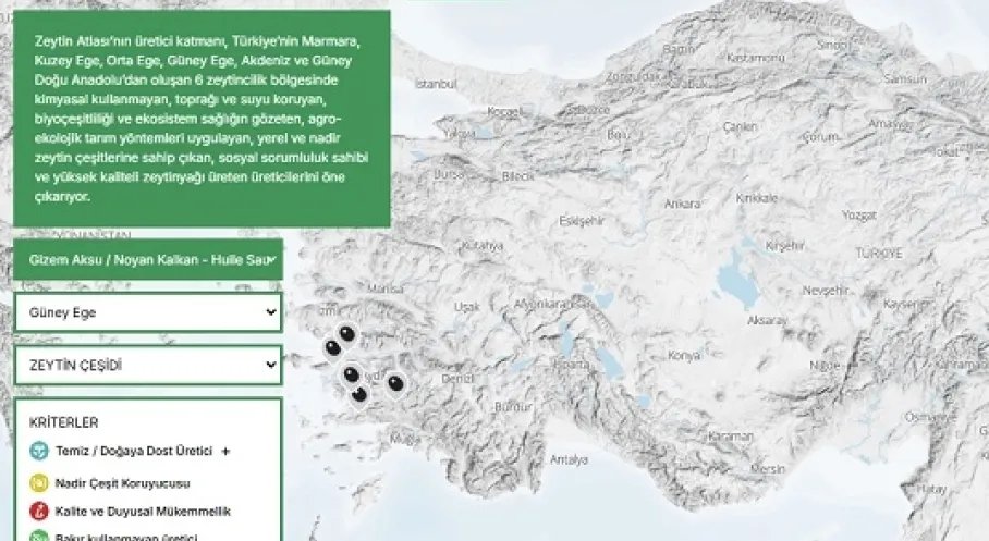 AB Destekli Proje: Zeytin Atlası Erişime Açıldı
