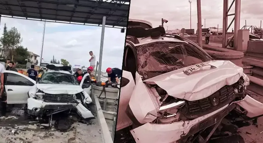 Adana'da Feci Otoban Kazası: Gişede Facia! 1 Ölü, 4 Yaralı