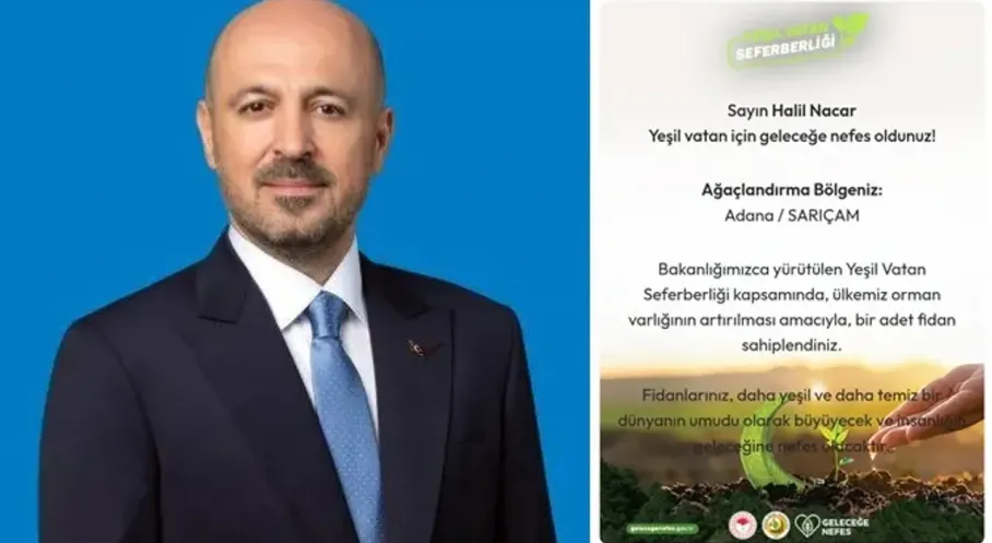Adana'da Nacar'dan 'Yeşil Vatan'a Tam Destek! Ağaçlandırma Seferberliği Başladı