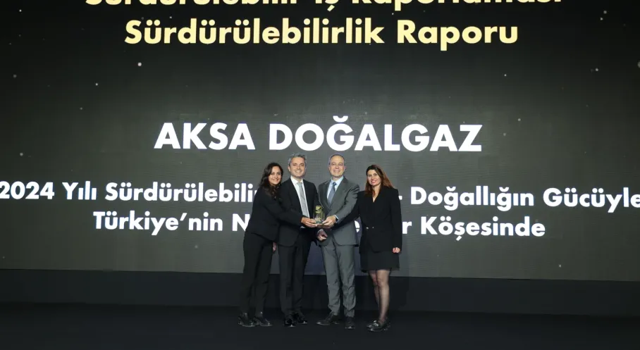 Aksa Doğalgaz'a Sürdürülebilirlik Raporu ile Büyük Ödül!