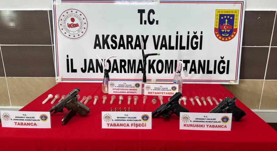 Aksaray'da Zehir Tacirine Şok Baskın! Metamfetamin ve Silahlar Ele Geçirildi