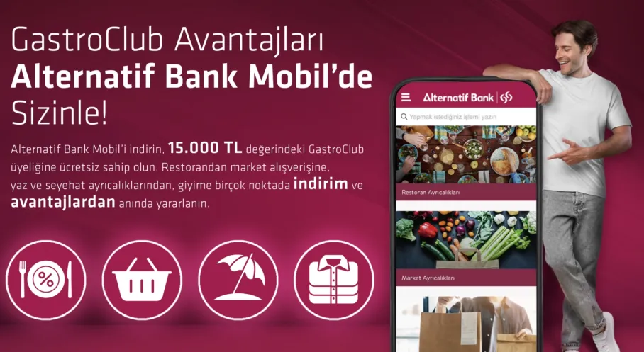 Alternatif Bank'tan 15.000 TL'lik Lezzet Şöleni: GastroClub Ayrıcalığı Mobil'de!