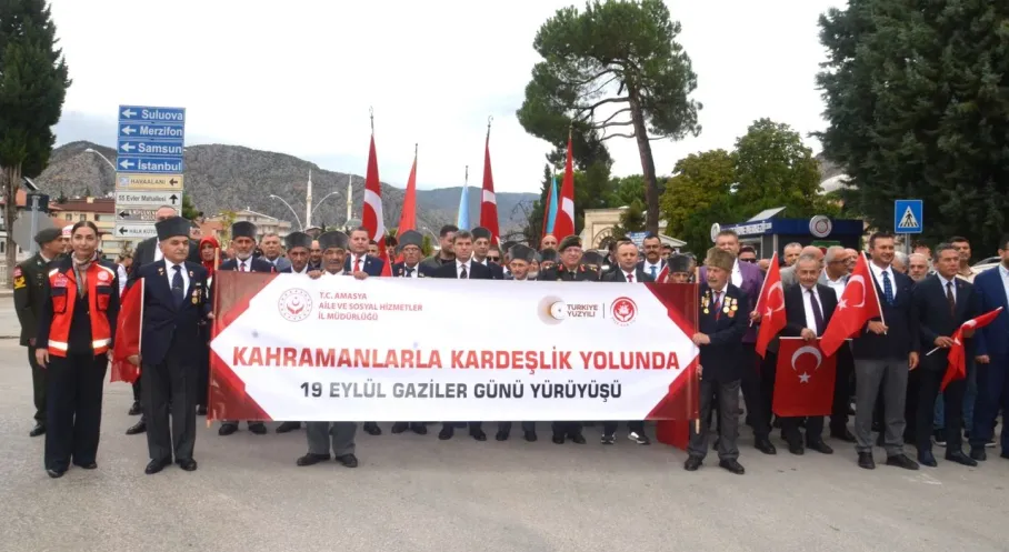 Amasya'da Gaziler Günü Coşkuyla Kutlandı: Kahramanlar Yürüyüşü ve Tören