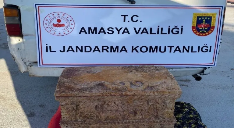 Amasya'da Roma Dönemi Lahdi Operasyonu! Kaçakçılık Şüphelisi Yakalandı