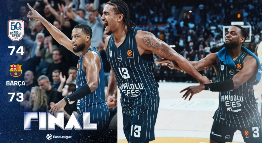 Anadolu Efes, Barcelona'yı Son Saniyede Devirdi! Basketbolseverler Nefesini Tuttu!