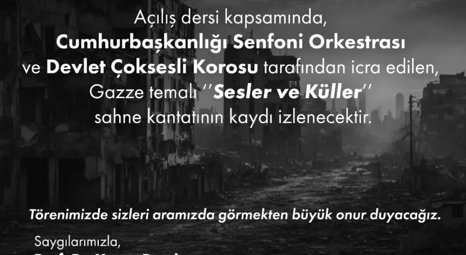 Ankara Bilim Üniversitesi'nden Duygu Dolu Açılış: Gazze Dramı Sanatla Anlatıldı!