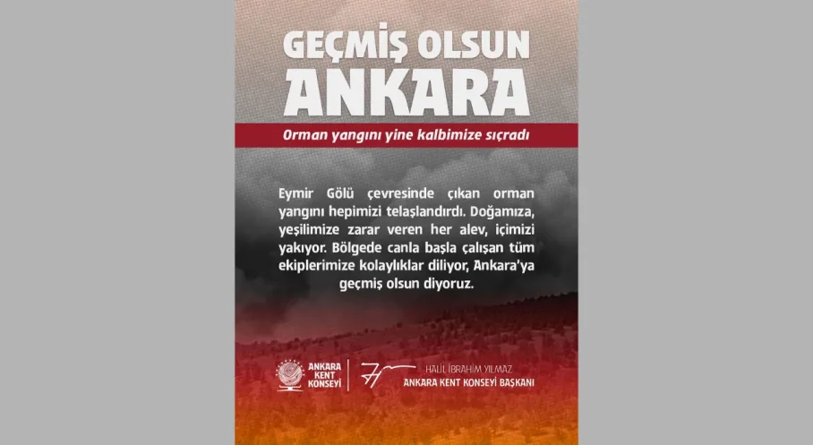Ankara'da Eymir Gölü Kıyısında Korkutan Yangın! Başkan Yılmaz'dan Açıklama