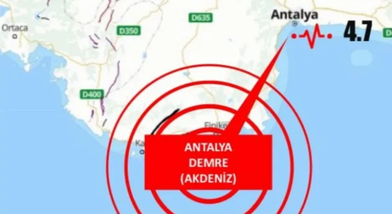 Antalya Demre'de 4,7 Büyüklüğünde Deprem: Gelişmeler Anında Sağlandı!