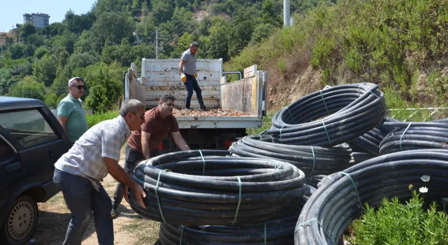 Antalya’da Üreticilere 12 Bin 300 Metrelik Sulama Borusu Desteği
