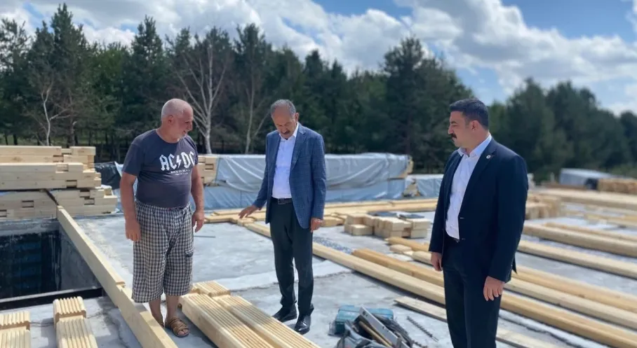 Arpaçay'da Kütük Ev Projesi Yükseliyor: Turizmde Yeni Bir Soluk!
