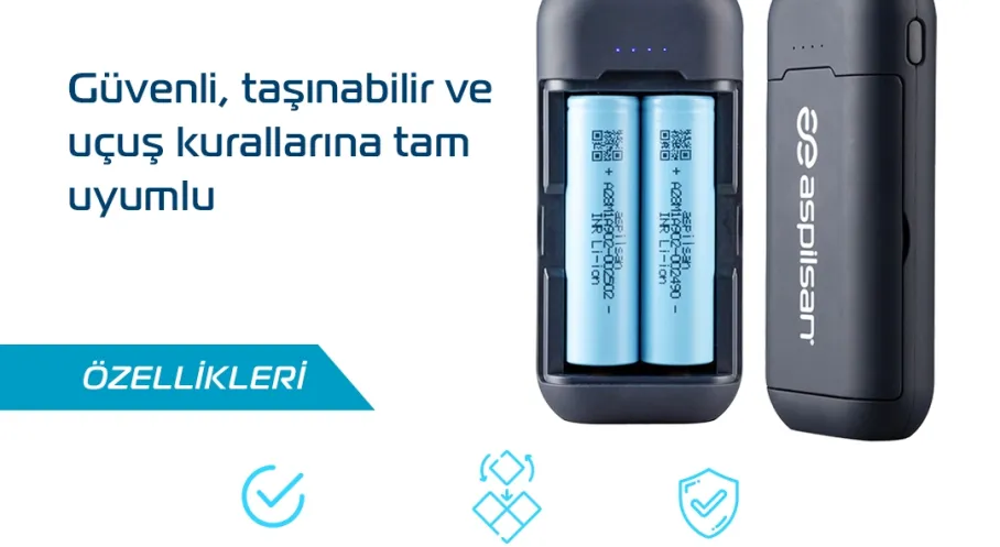 ASPİLSAN'dan Uçak Seyahatlerine Uyumlu Modüler Powerbank!