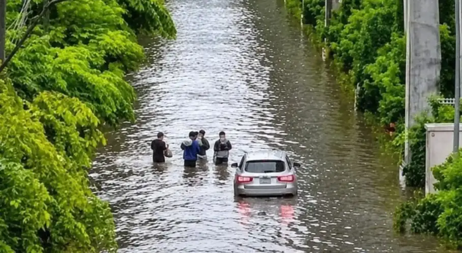 Bangkok'ta sel alarmı: Binlerce kişi tahliye edildi