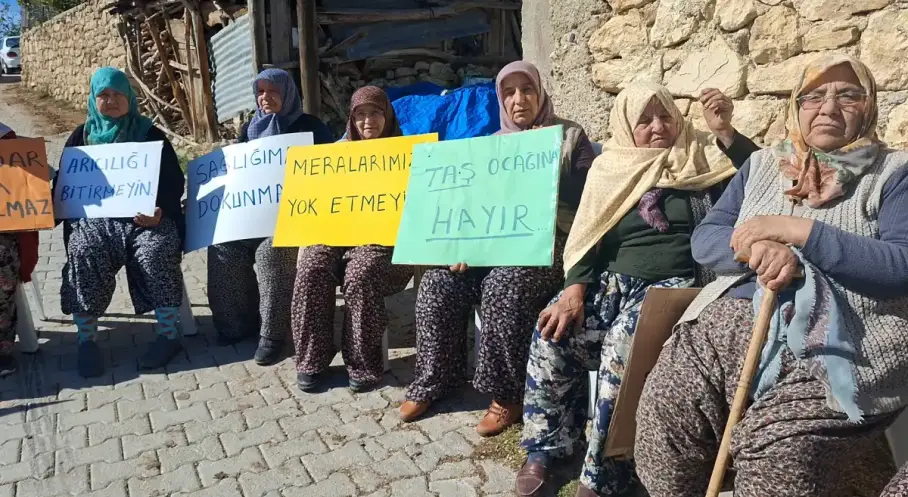 Beypazarı Doğanyurt’ta taş ocağına karşı tepki: Köylüler meydanda toplandı