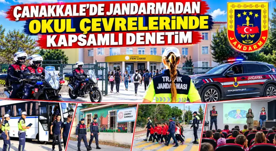 Çanakkale’de jandarmadan okul çevrelerinde kapsamlı denetim