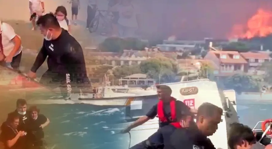 Çanakkale'de Orman Yangını Faciası: 348 Kişi Sahil Güvenlik Tarafından Kurtarıldı!