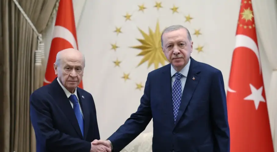 Cumhurbaşkanı Erdoğan, MHP Genel Başkanı Bahçeli’yi kabul etti