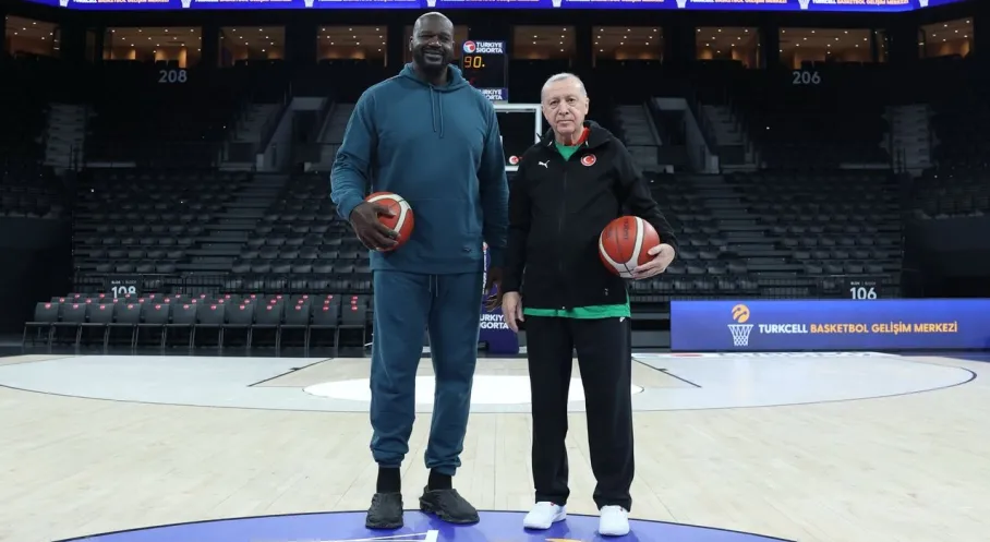 Cumhurbaşkanı Erdoğan'dan NBA Efsanesi Shaquille O'Neal ile Sürpriz Basketbol Maçı: Sosyal Medyada Gündem Oldu!