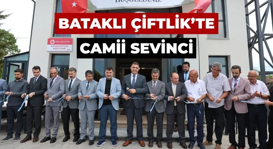 Düzce'de Depremde Hasar Gören Bataklı Çiftlik Köyü Camii Yeniden Açıldı!