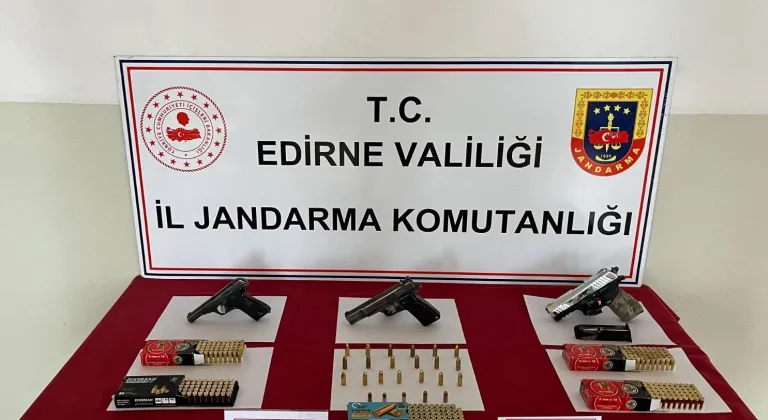 Edirne Havsa'da Kaçak Silah Operasyonu! Jandarma Şüpheliyi İfadeye Çağırdı