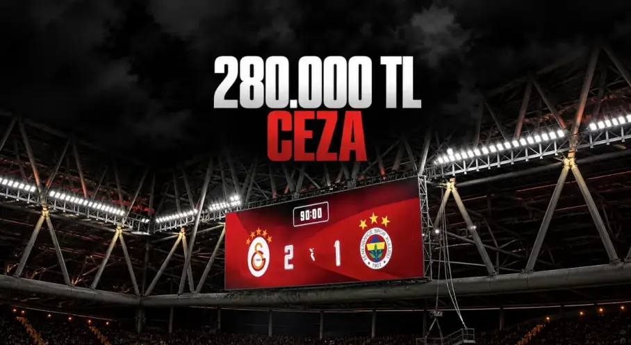 Galatasaray’a Fenerbahçe’nin 3 yıldızlı logosu nedeniyle 280 bin lira ceza