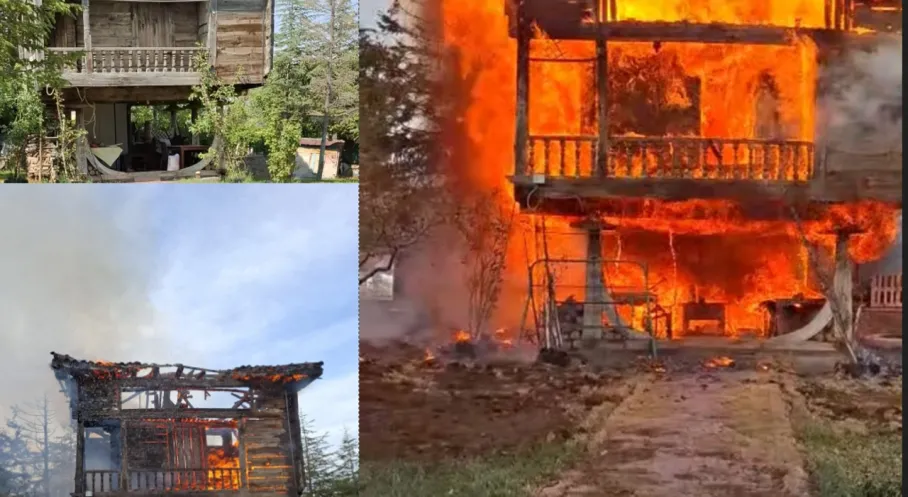 Gazeteci Osman Yazıcı'nın 200 Yıllık Tarihi Serender'i Alevlere Teslim Oldu!