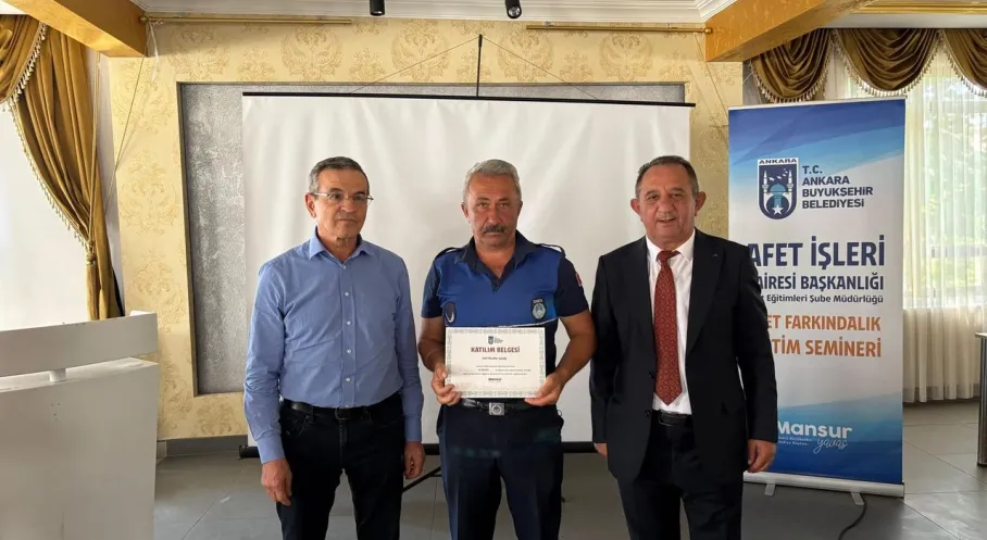 Güdül Belediyesi Personeli Afet ve Yangın Eğitimi Aldı! Ankara'dan Destek