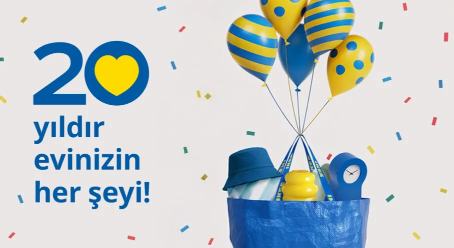 IKEA Türkiye 20 Yaşında! Büyük İndirimler ve Sürprizlerle Kutlama Başlıyor!