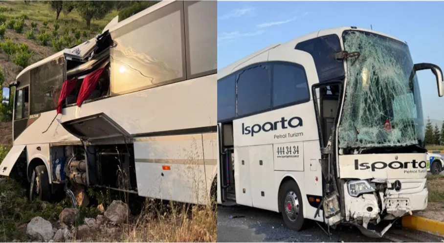 Isparta-Afyon Karayolunda Feci Kaza! 28 Yaralı
