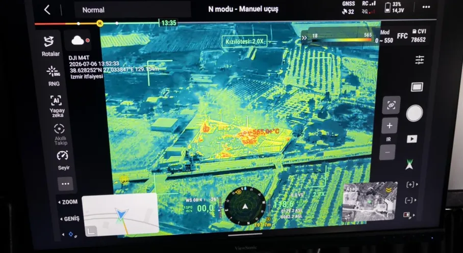 İzmir İtfaiyesi’nden Yangınlara Yapay Zekâ Destekli Drone Hamlesi