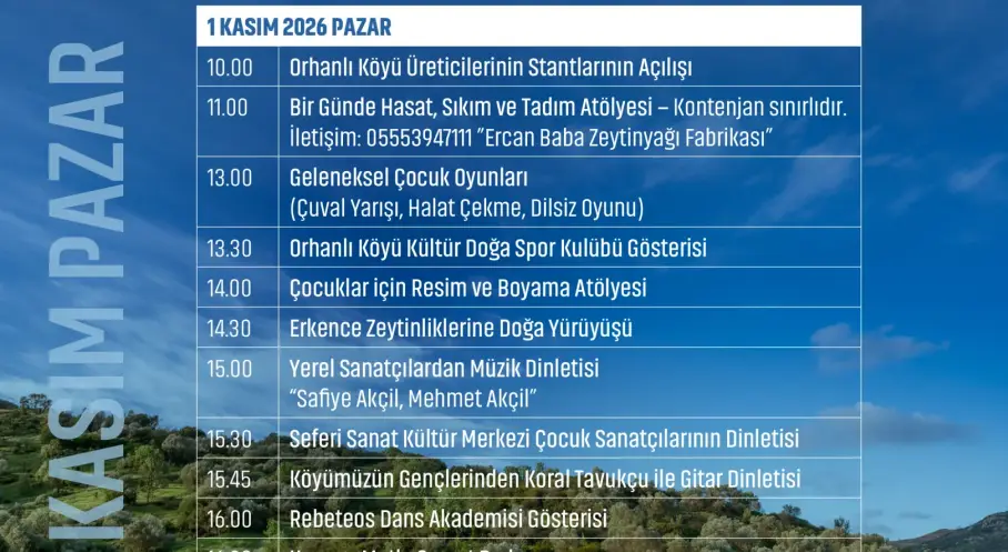 İzmir’in yerel zeytini Erkence, Orhanlı Köyü’nde üçüncü kez festivalle kutlanıyor