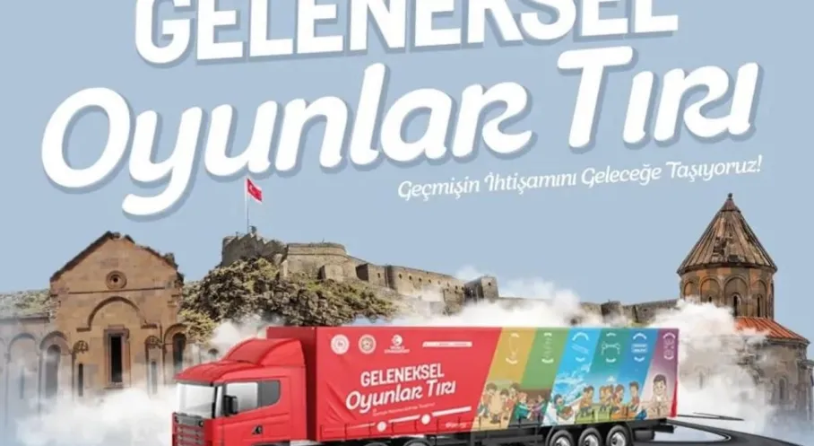 Kars'ta Nostalji Rüzgarı! Geleneksel Oyunlar Tırı Çocuklarla Buluşuyor!