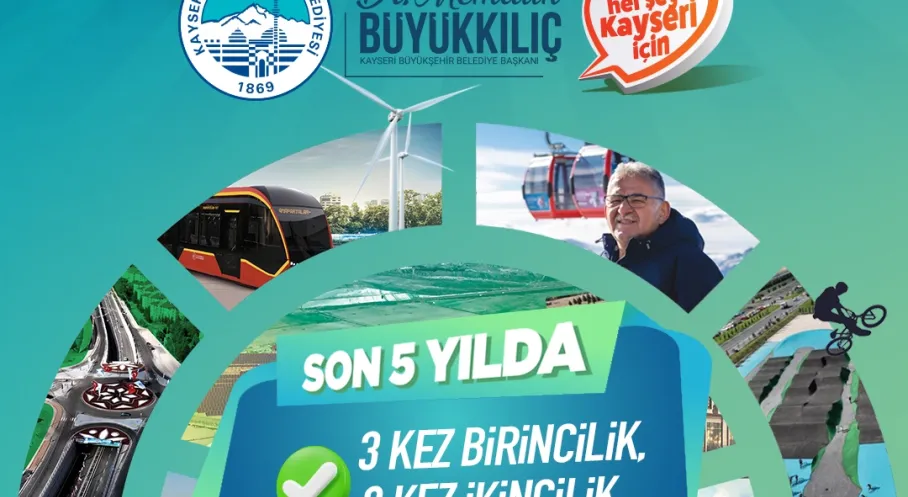 Kayseri Büyüyor! Büyükşehir Yatırımlarda Türkiye 2.si Oldu!