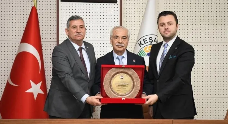 Keşan Belediye Başkanı Mehmet Özcan’a Keşan Ticaret ve Sanayi Odası Heyeti Ziyareti