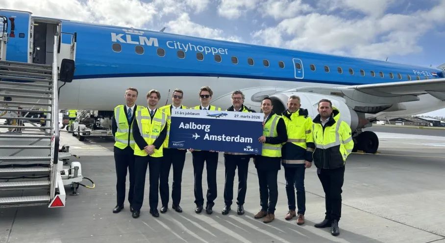 KLM'den Aalborg Hattında Büyük Kutlama! 15 Yılda 2,5 Milyon Yolcu Taşındı, Kuzey Danimarka'nın Dünya ile Bağlantısı Güçlendi!
