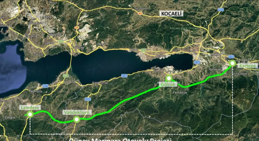 Kocaeli-Yalova Otoyolu Projesinde Kritik Adım