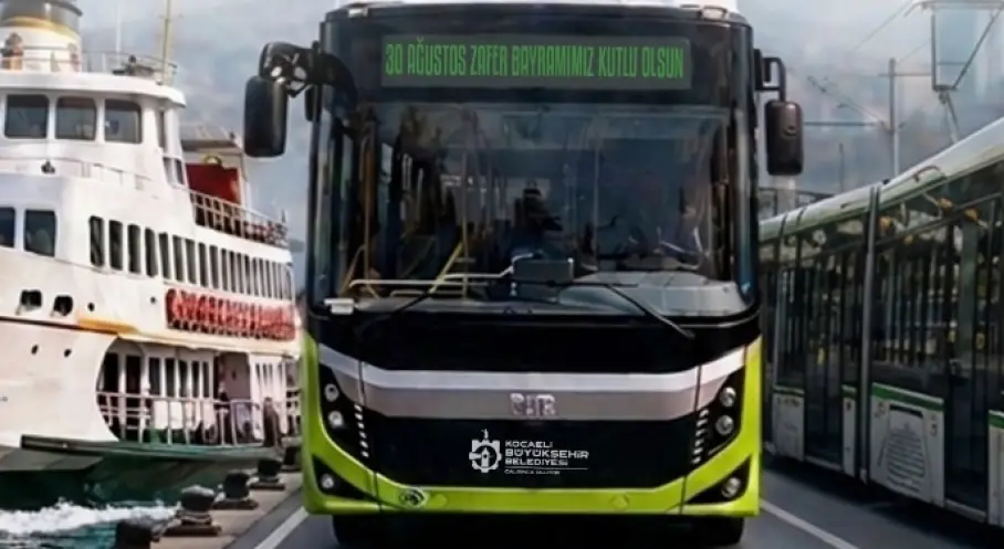 Kocaeli’de 30 Ağustos’ta Toplu Ulaşım Ücretsiz