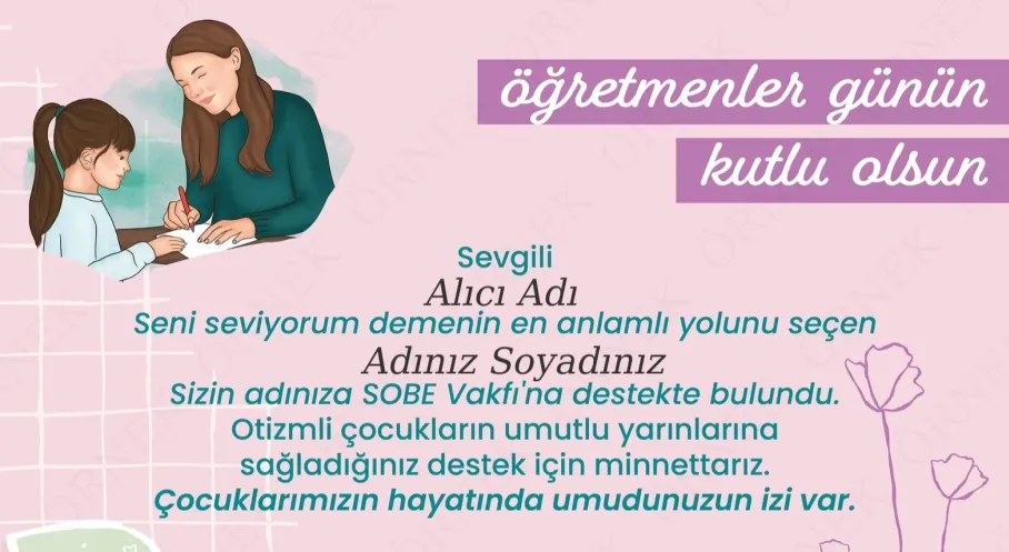Konya'dan Anlamlı Kampanya: SOBE'den Öğretmenler Günü'ne Otizmli Çocuklar İçin Hediye Sertifikası!