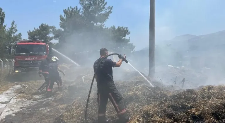 Manisa İtfaiyesi'nden samanlık yangınları uyarısı