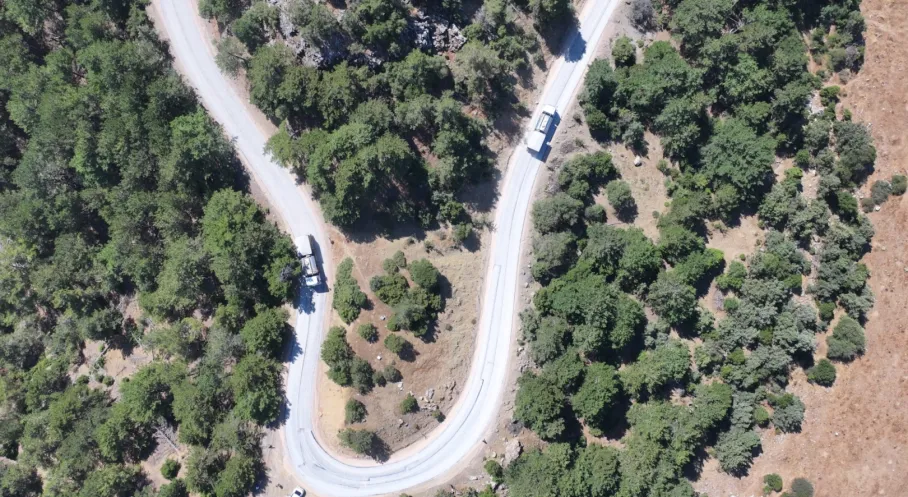 Manisa’da 6 Kilometrelik Yolda Asfalt Yenileme Çalışması