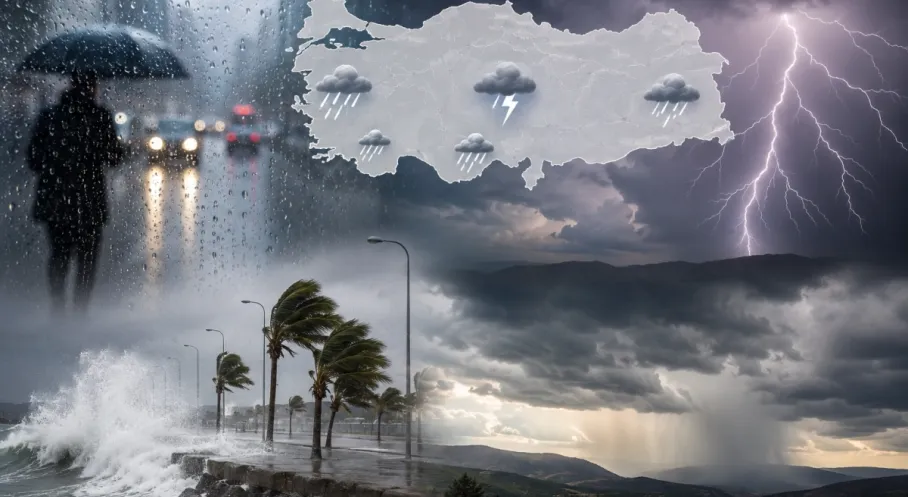 Meteoroloji’den Sağanak ve Kuvvetli Rüzgâr Uyarısı
