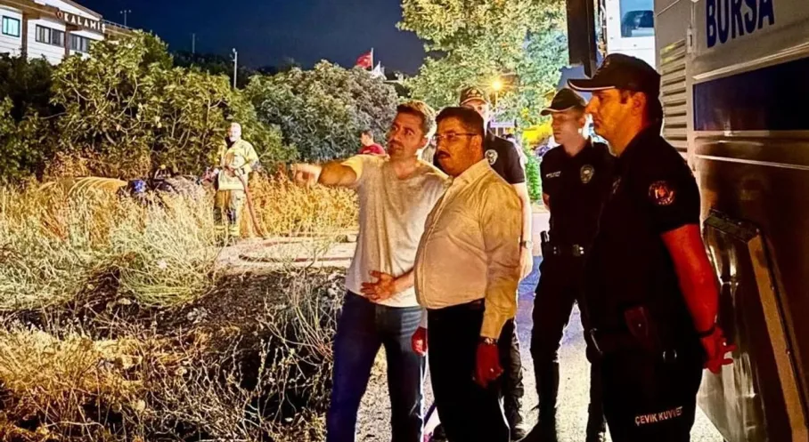 Mudanya Yolu'nda Korkutan Yangın! Kontrol Altında, İşte Detaylar!