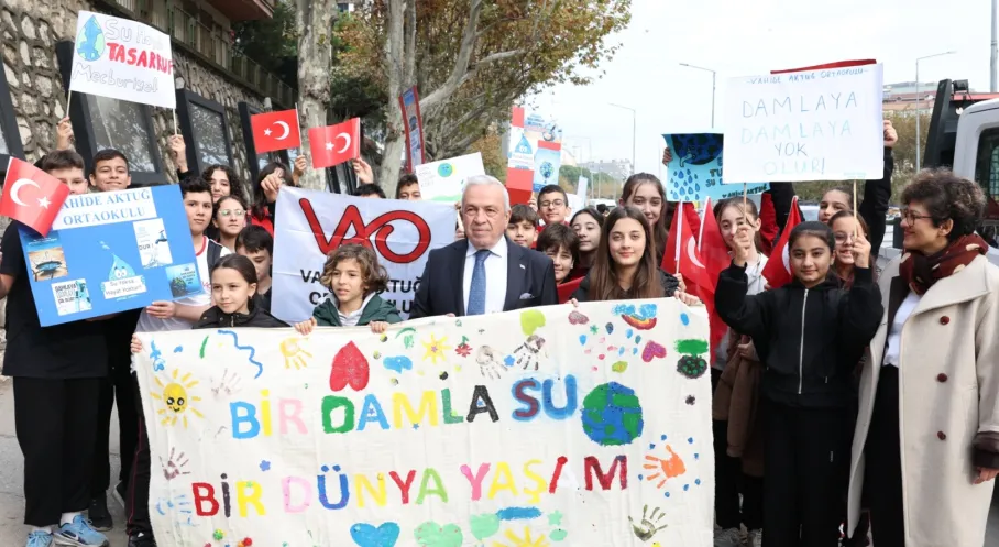 Nilüfer'de Çocuklardan Su İsrafına Dikkat Çeken Anlamlı Yürüyüş!