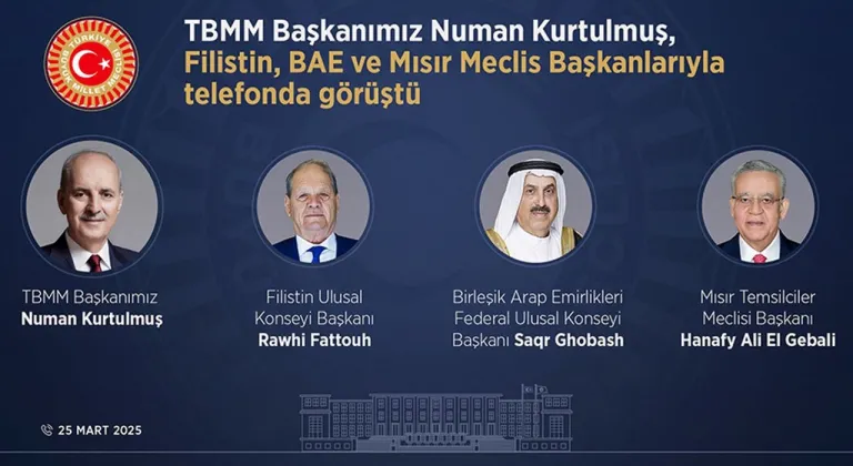Numan KURTULMUŞ'tan Filistin İçin Telefon Diplomasisi