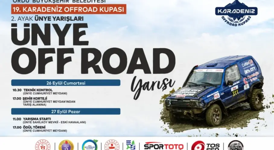 Off Road tutkunları Ünye’de buluşacak
