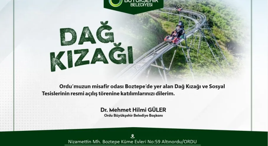 Ordu Boztepe'de Heyecan Verici Açılış: Dağ Kızağı ve Sosyal Tesisler Hizmete Giriyor!