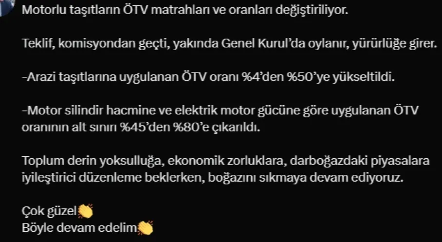 Şamil Tayyar'dan ÖTV Zammına Sert Tepki: 'Boğaz Sıkmaya Devam Ediyoruz!'
