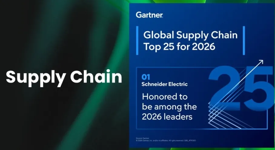 Schneider Electric, 2026 Gartner® Supply Chain Top 25 sıralamasında üst üste dördüncü kez birinci oldu