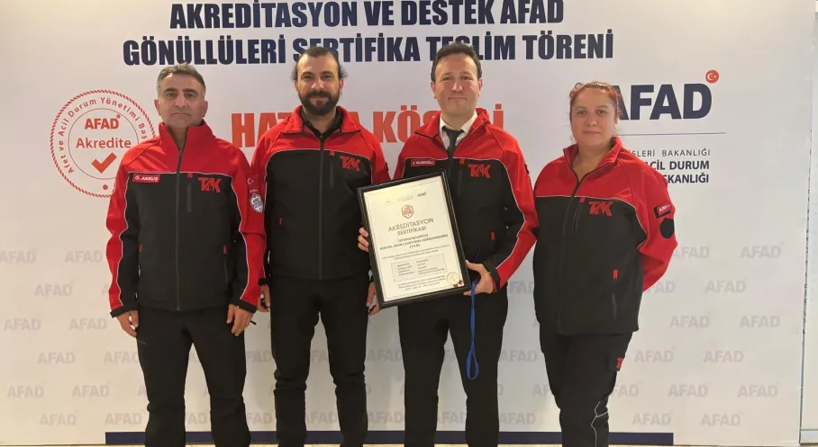 TAK Ekibi AFAD Gönüllüsü Olarak Akredite Edildi